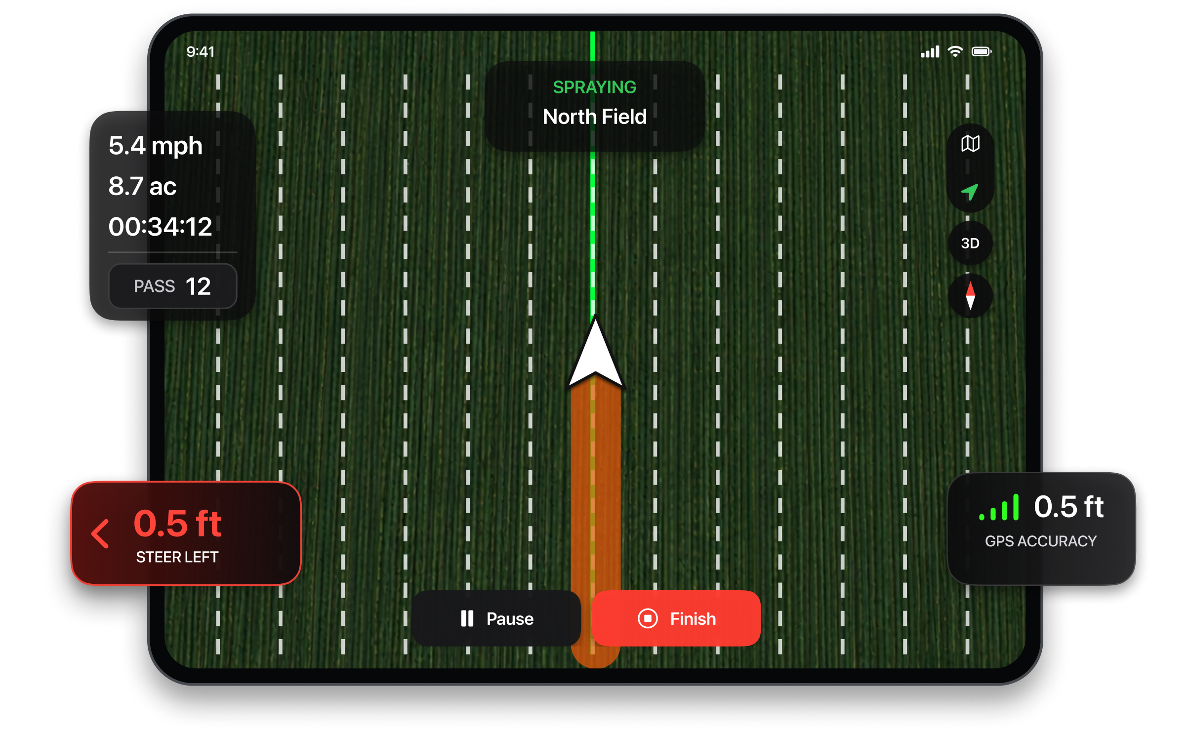 Interfaz de Tractor GPS